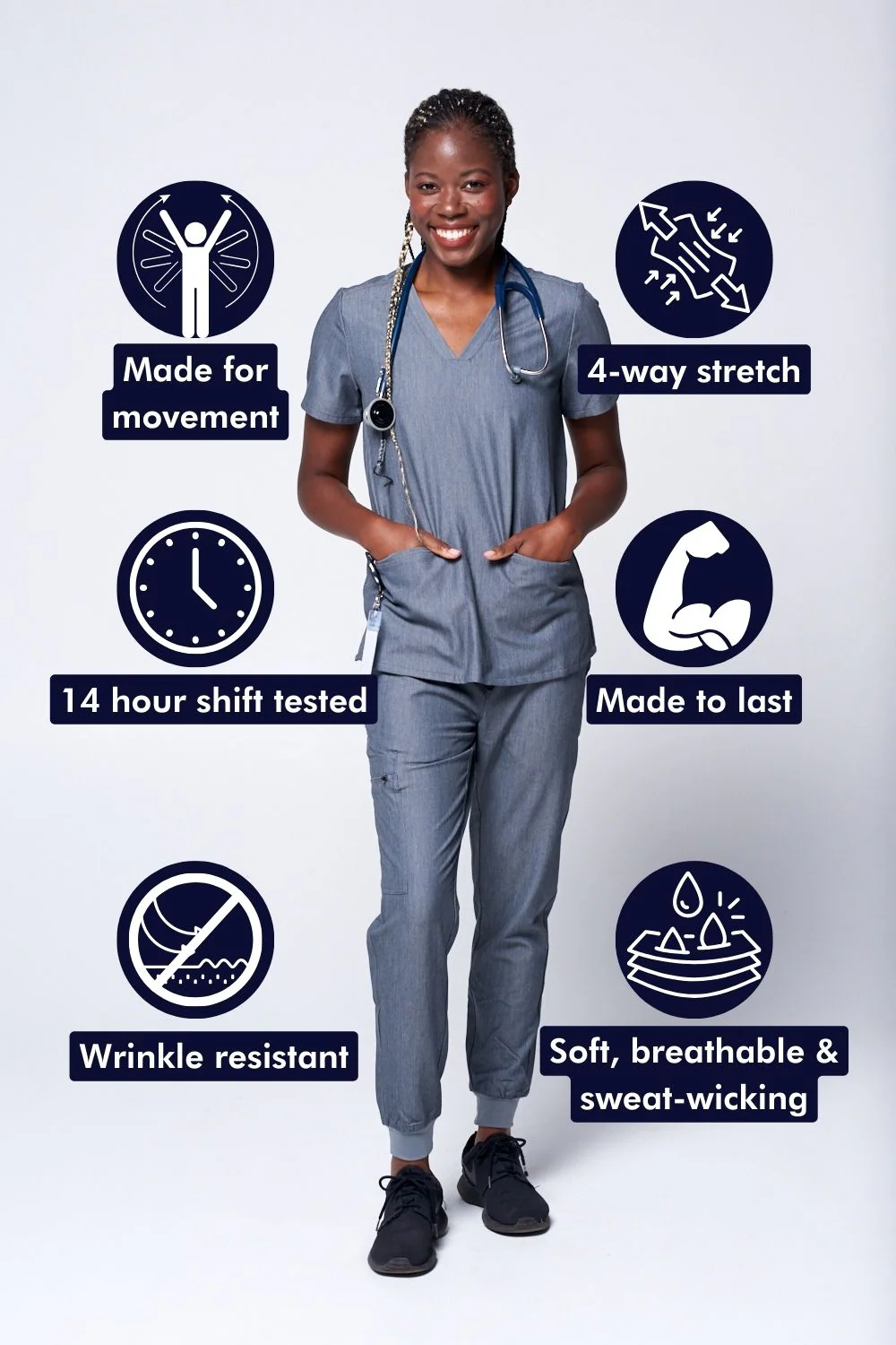 Women's 3-Pocket Scrub Top - Clearance Sale - Image 30