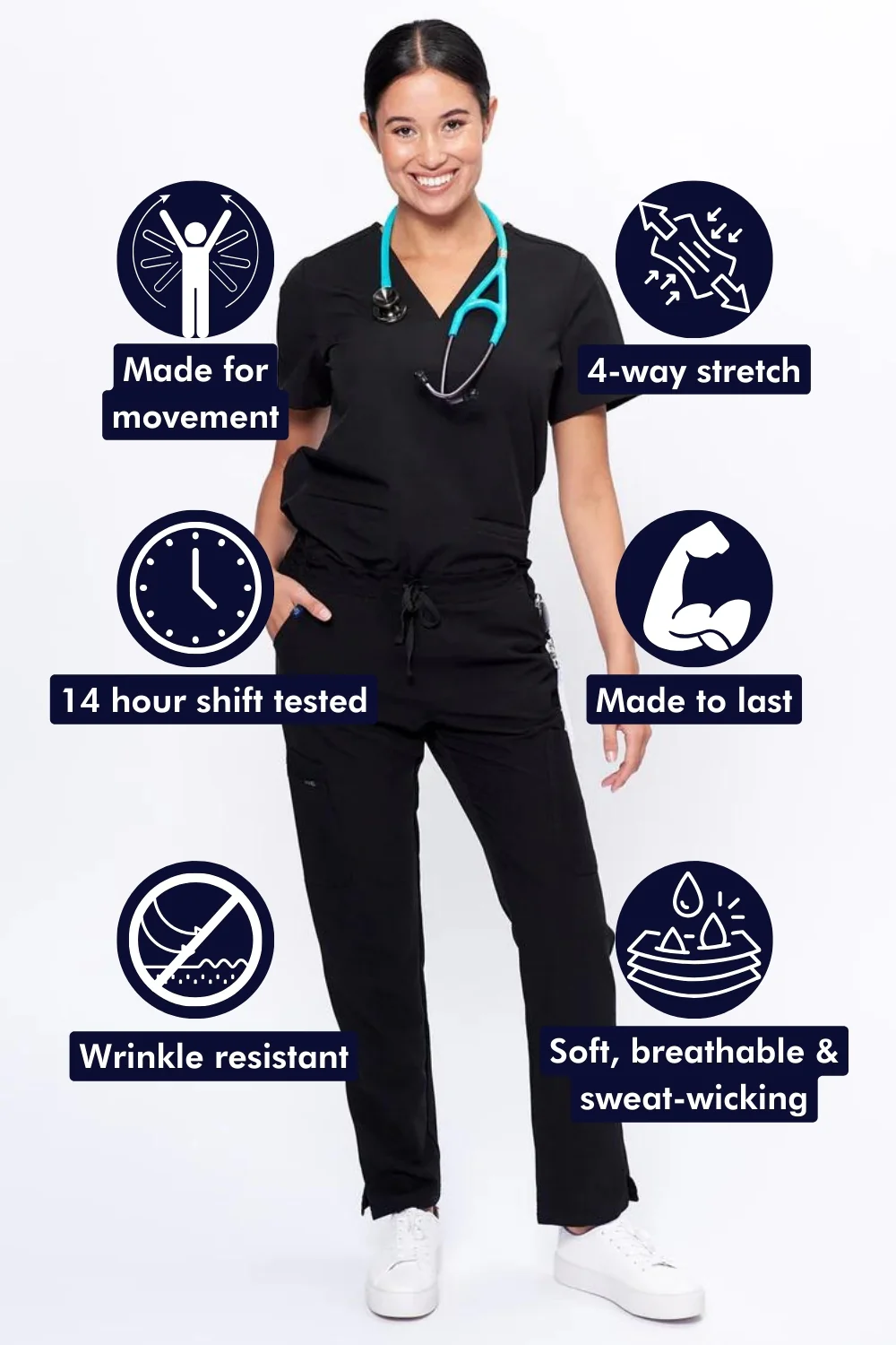 Women's 3-Pocket Scrub Top - Clearance Sale - Image 35