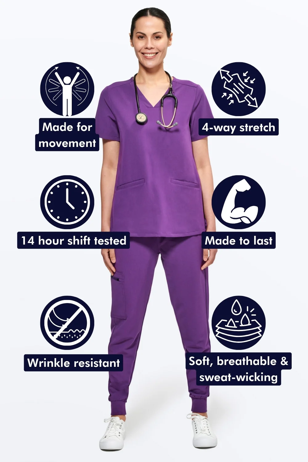 Women's 3-Pocket Scrub Top - Clearance Sale - Image 95