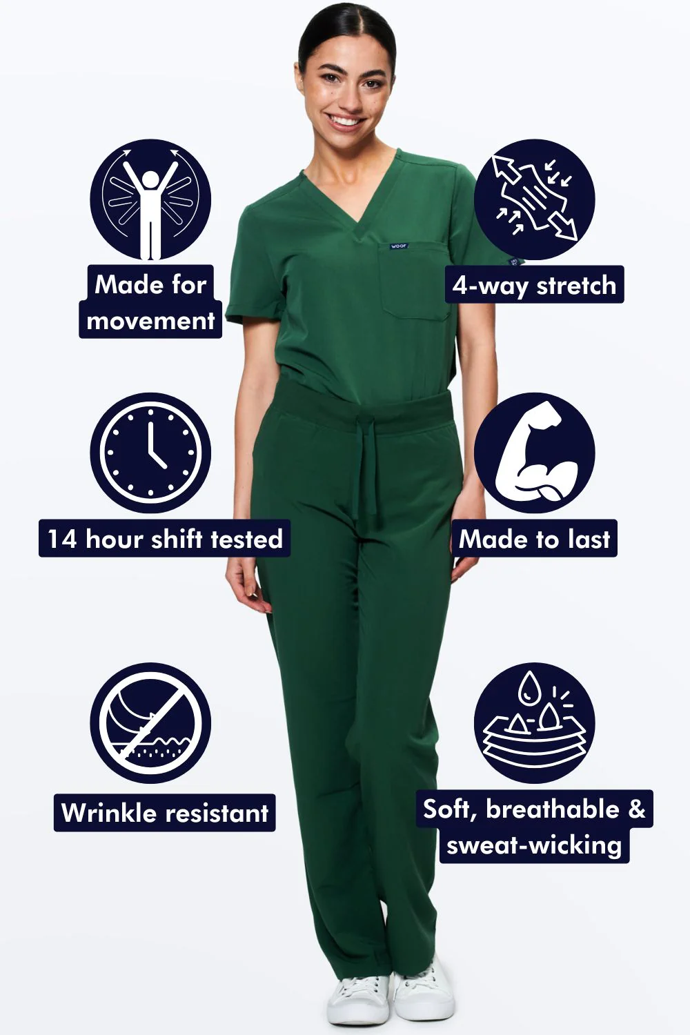 Women's Essential Straight-Cut Scrub Pants - Image 11