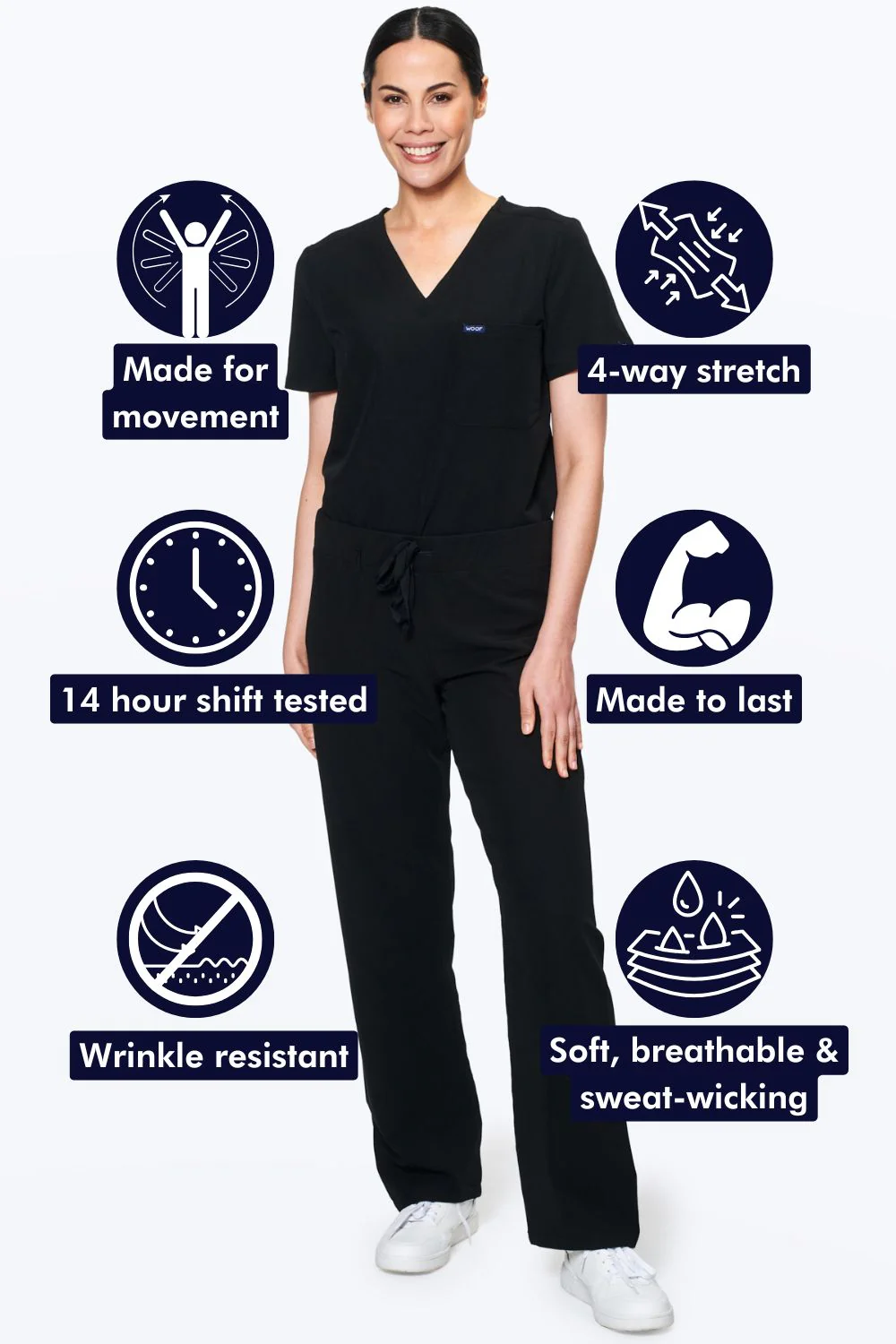 Women's Essential Straight-Cut Scrub Pants - Image 19