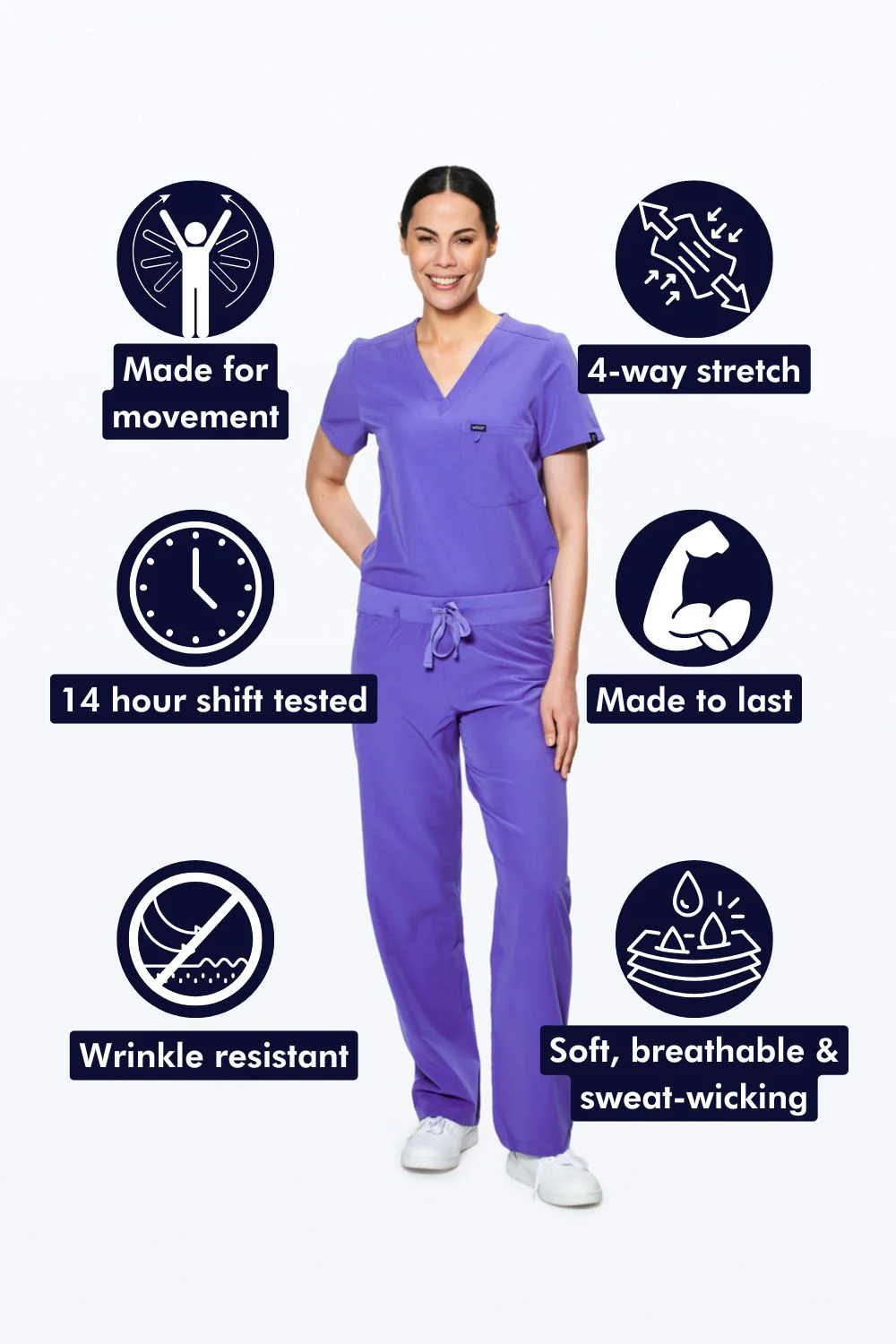 Women's Essential Straight-Cut Scrub Pants - Image 23