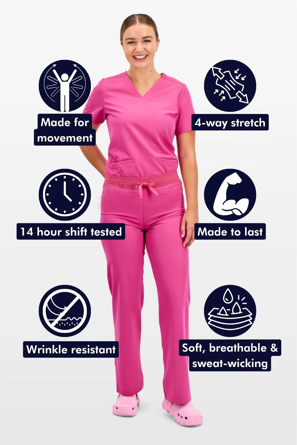 Women's Essential Straight-Cut Scrub Pants - Image 40
