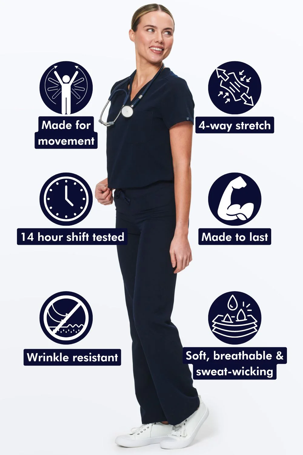 Women's Essential Straight-Cut Scrub Pants - Image 7