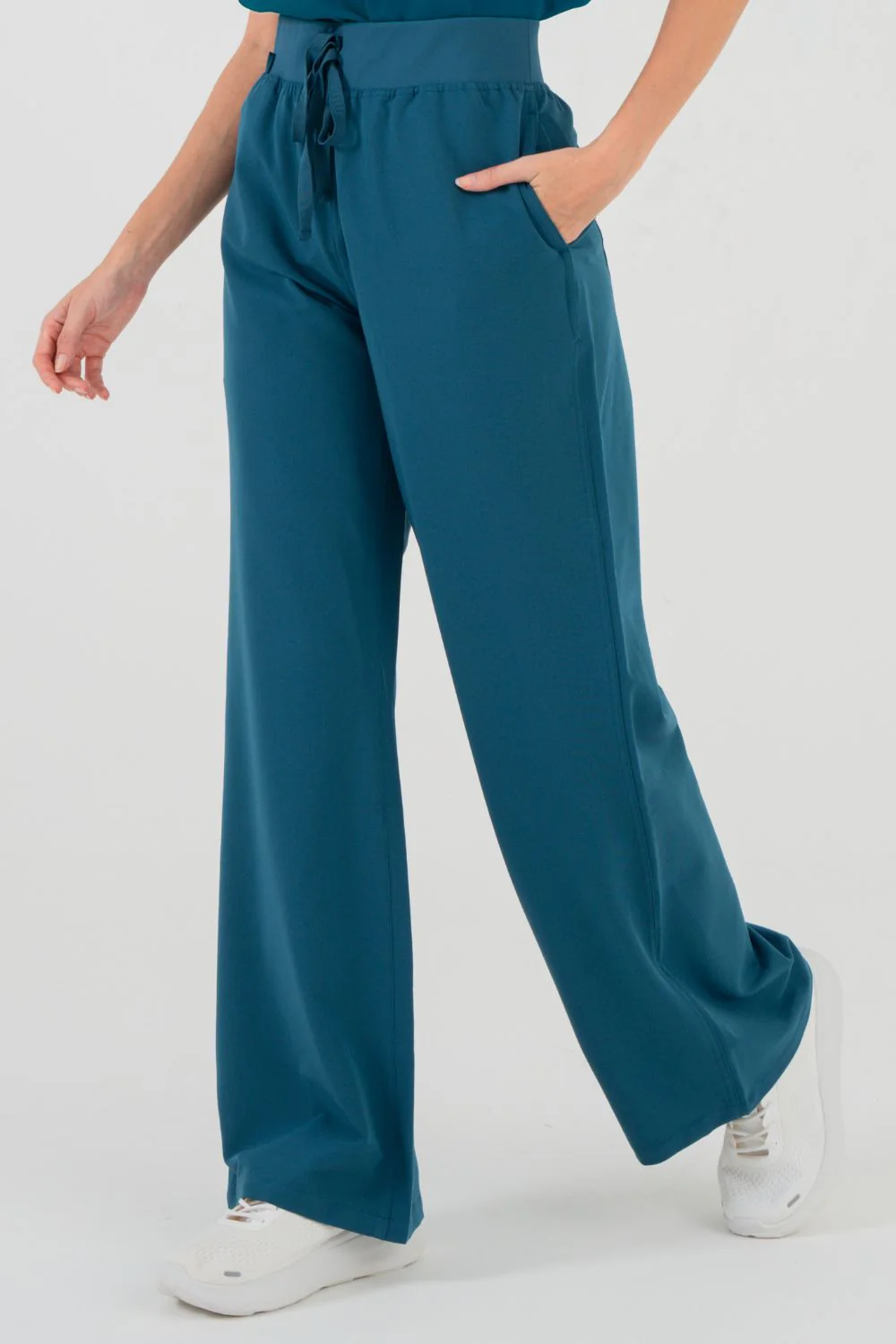 Women's High-Waisted Flare Scrub Pants - Image 11
