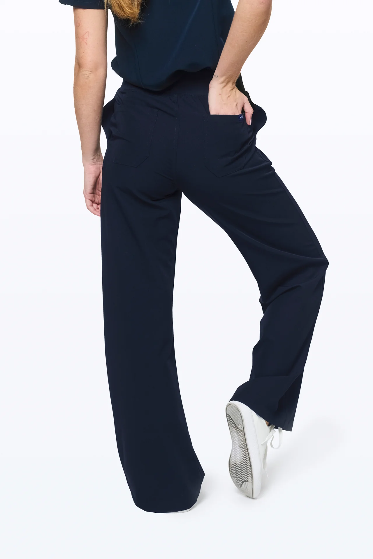 Women's High-Waisted Flare Scrub Pants - Image 4