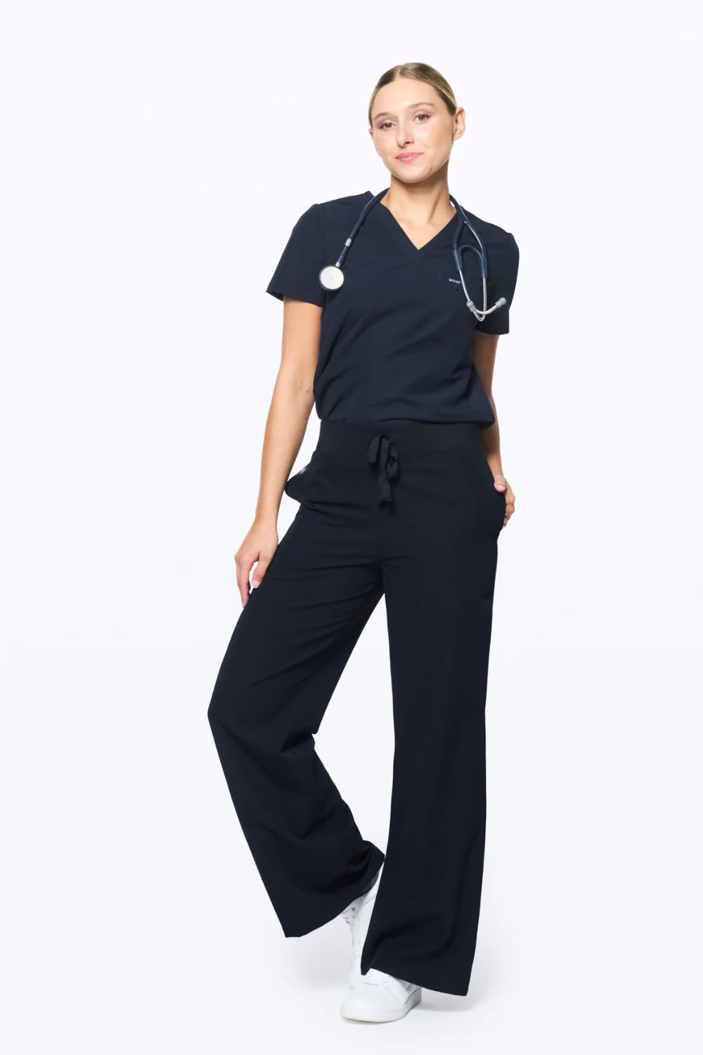 Women's High-Waisted Flare Scrub Pants - Image 6