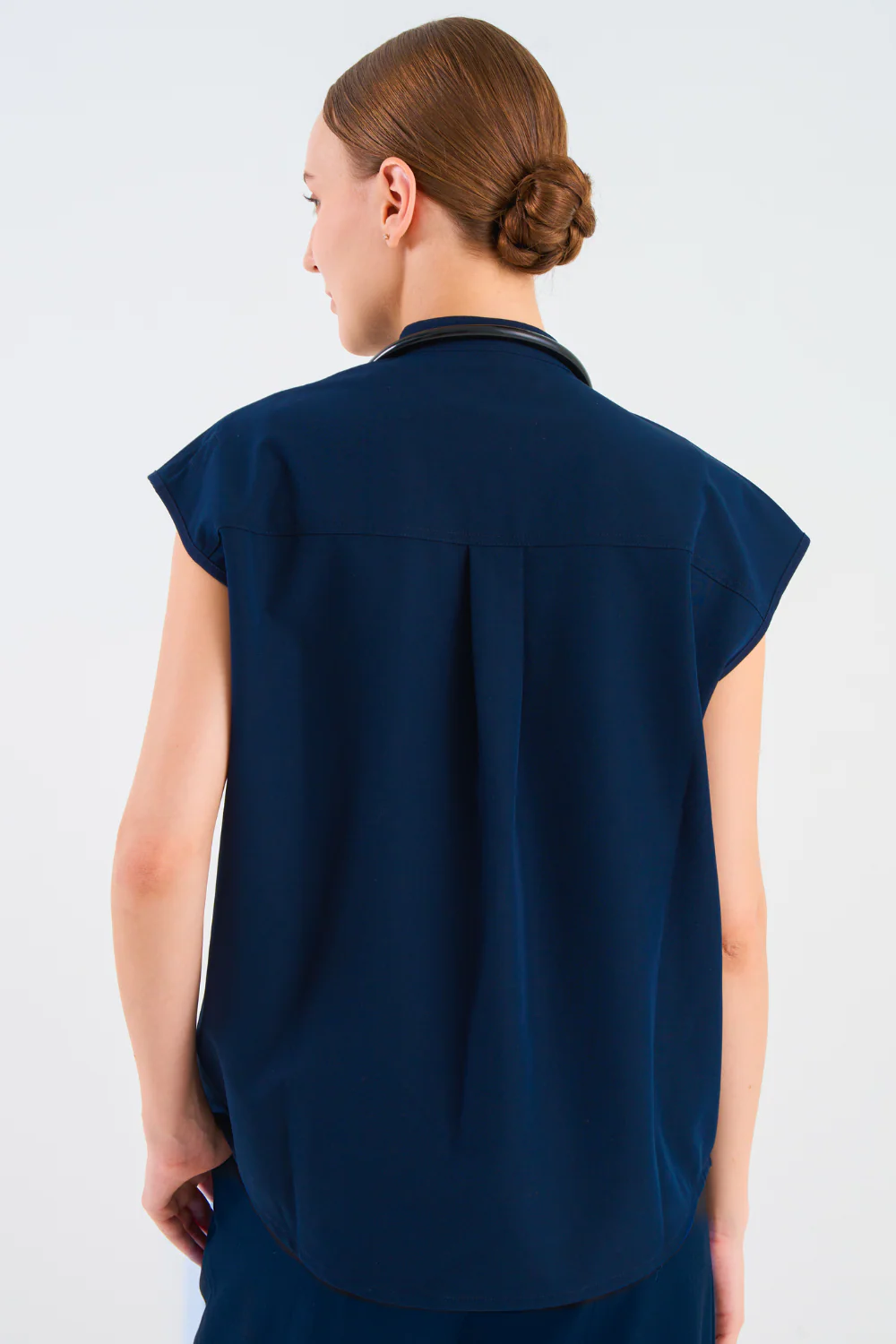 Women's Drape-Fit Oversized Scrub Top - Image 4