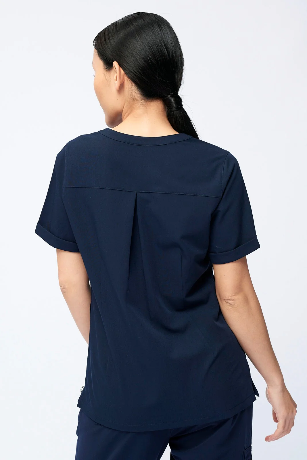Women’s Short Sleeve Henley Scrub Top - Image 5