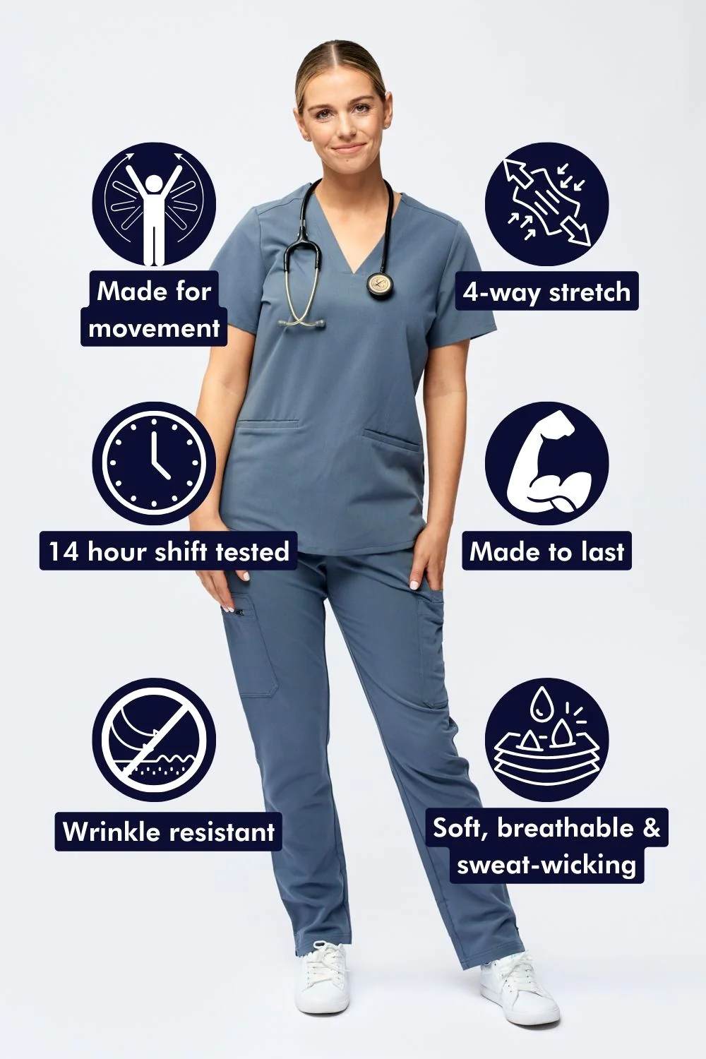 Women's Skinny 11-Pocket Scrub Pants - Clearance Sale - Image 10