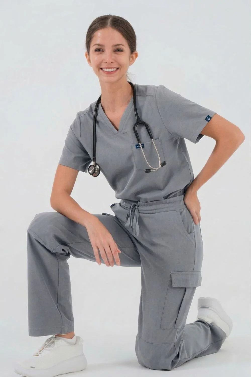 VetCore™ Women’s Vet Med Cargo Scrub Pants with GENU™ Removable Knee Protection - Image 11