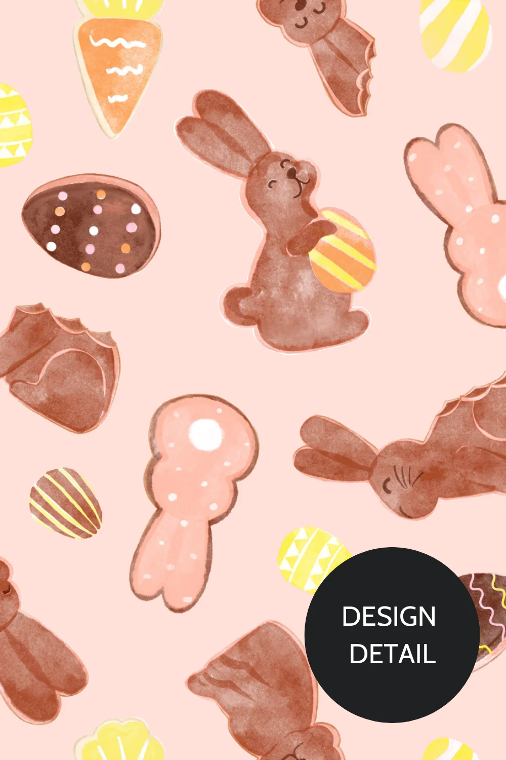 Yummy Bunnies Women’s 3-Pocket Scrub Top - Image 3